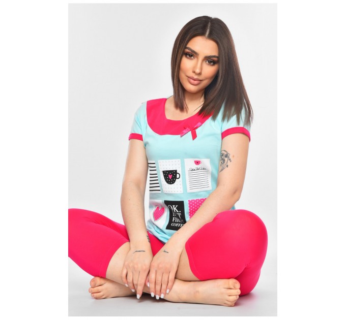 Женская пижама голубого цвета 181997L