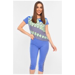 Піжама жіноча синього кольору 182034L