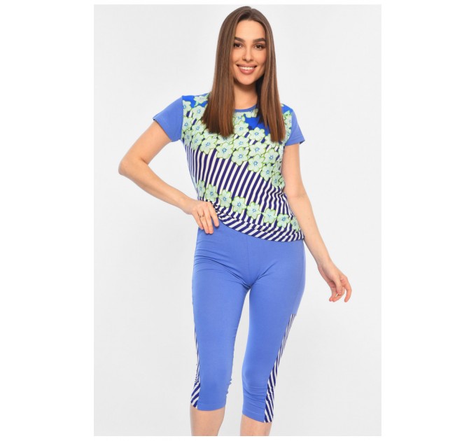 Піжама жіноча синього кольору 182034L