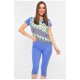 Піжама жіноча синього кольору 182034L