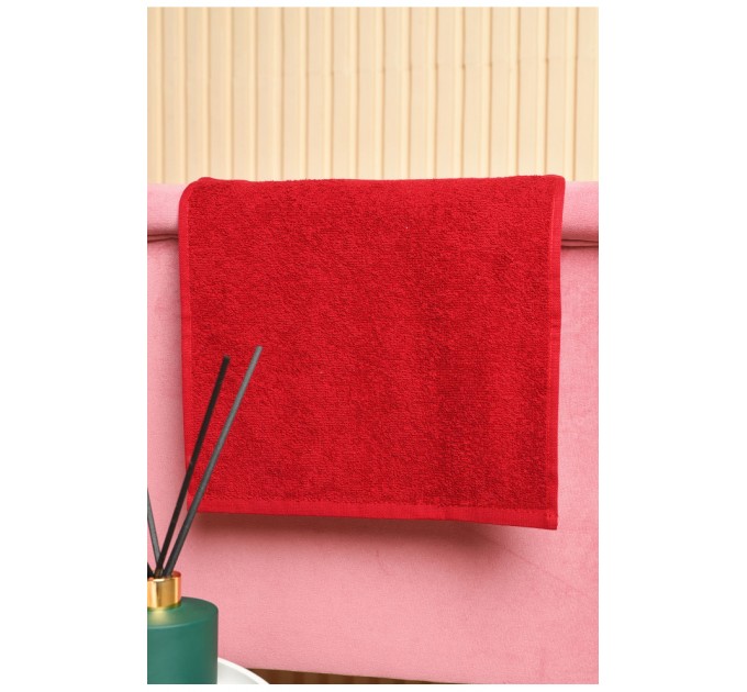 Серветка кухонна махрова червоного кольору 182127L