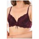 Бюстгальтер жіночий бордового кольору чашка В 182159L