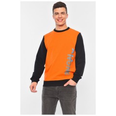 Світшот чоловічий помаранчевого кольору 182188L Світшот чоловічий помаранчевого кольору 182188L