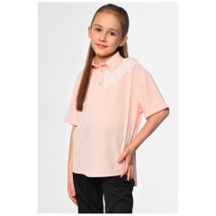 Блуза підліткова для дівчинки світло-рожевого кольору 183149L