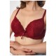 Бюстгальтер жіночий бордового кольору чашка С 183345L