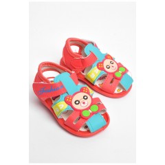 Сандалі дитячі для дівчинки коралового кольору 183562L Сандалі дитячі для дівчинки коралового кольору 183562L