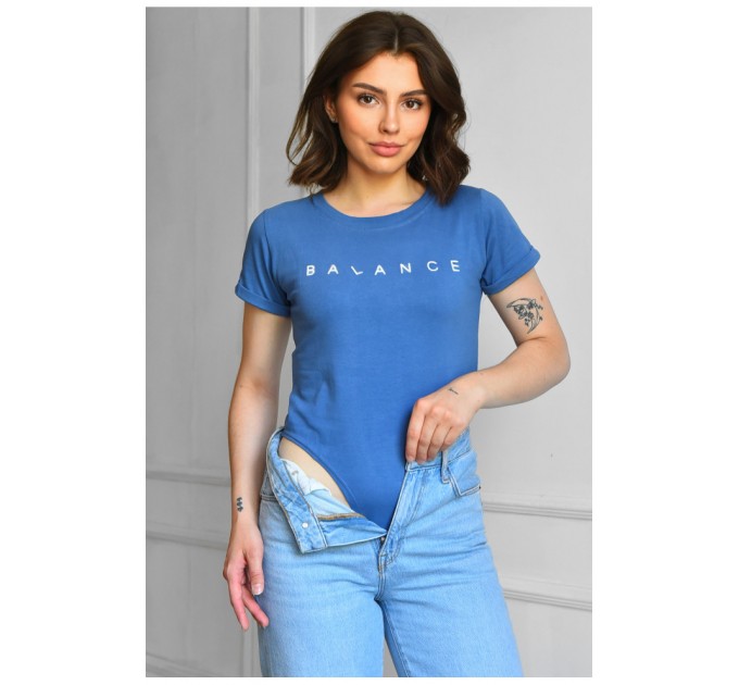 Боди женское синего цвета 183879L