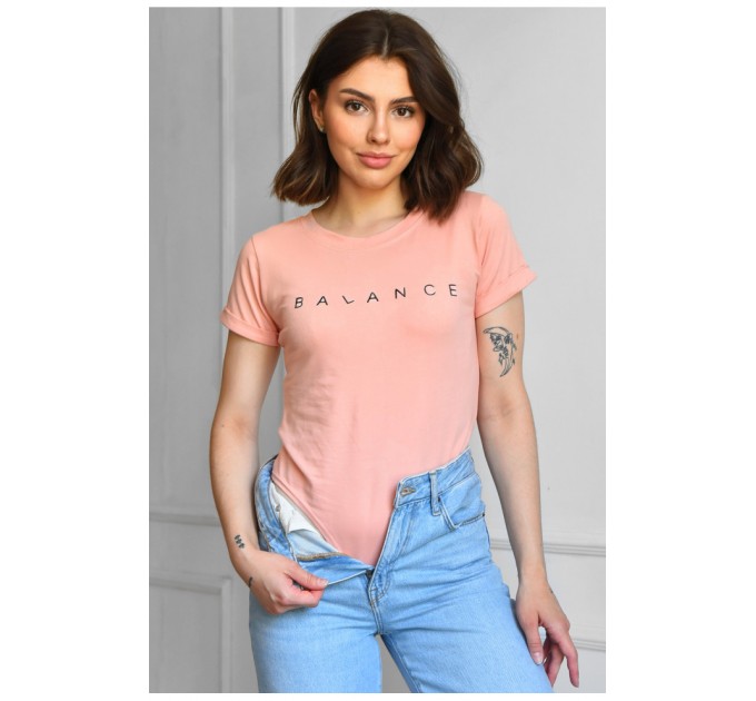 Боди женское кораллового цвета 183881L