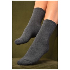 Шкарпетки жіночі махрові сірого кольору 183961L