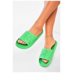 Шльопанці піна жіночі зеленого кольору 184049L