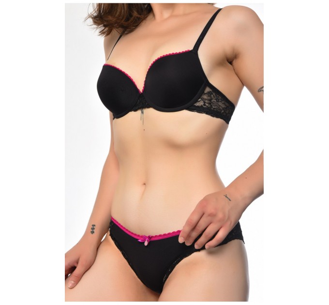 Комплект жіночий чорного кольору чашка В 184070L