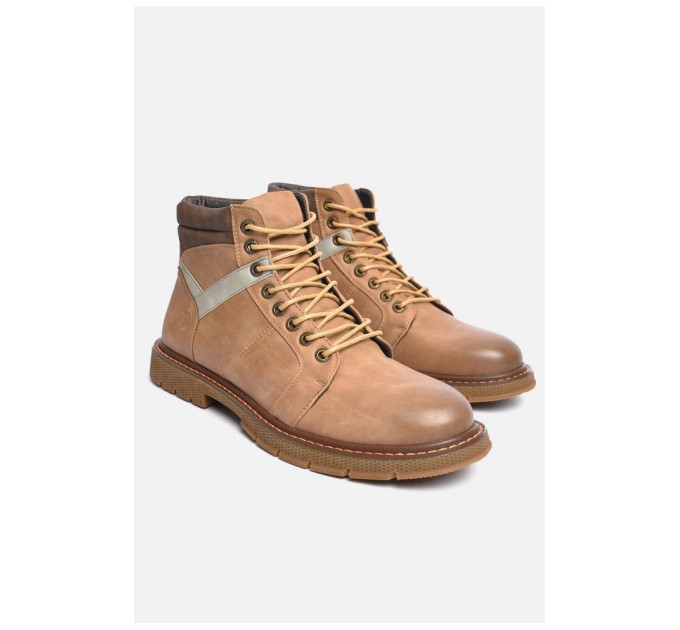 Черевики чоловічі демісезонні бежевого кольору 184343L
