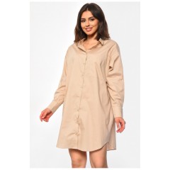 Платье-рубашка женское бежевого цвета 184364L