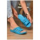 Шльопанці піна жіночі бірюзового кольору 184686L