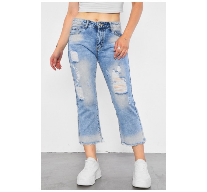 Джинси жіночі блакитного кольору 185545L