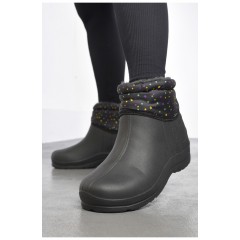 Дутики женские на меху черного цвета 185677L