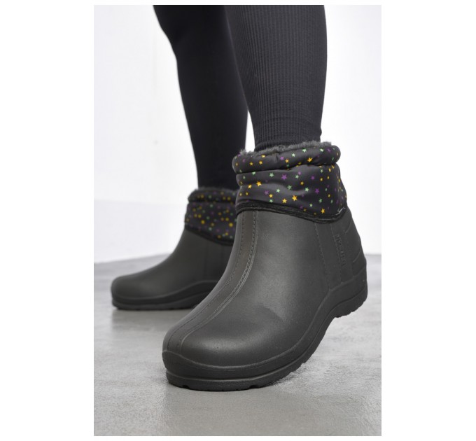 Дутики женские на меху черного цвета 185677L