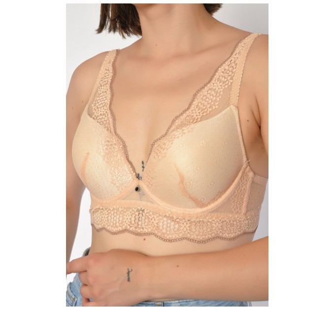 Бюстгальтер женский бежевого цвета чашка С 186288L