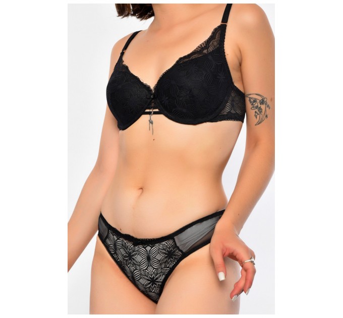 Комплект женский черного цвета чашка C 186612L