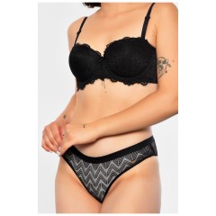 Комплект женский черного цвета чашка В 186641L Комплект женский черного цвета чашка В 186641L