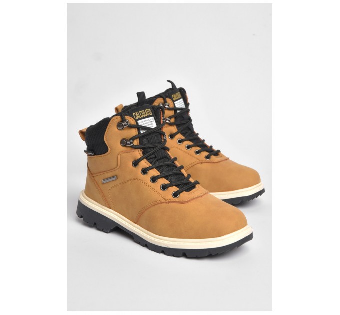 Черевики підліткові зима бежевого кольору на шнурівці 187372L