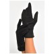 Рукавички жіночі замшеві на штучному хутрі сенсорні чорного кольору 187434L