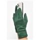 Рукавички жіночі замшеві на штучному хутрі сенсорні зеленого кольору 187470L Рукавички жіночі замшеві на штучному хутрі сенсорні зеленого кольору 187470L