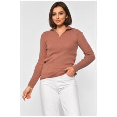 Гольф женский однотонный терракотового цвета 187892L
