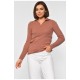 Гольф жіночий однотонний теракотового кольору 187892L Гольф жіночий однотонний теракотового кольору 187892L