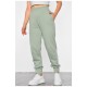 Спортивні штани жіночі на флісі м'ятного кольору 188293L