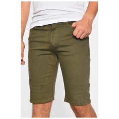 Шорти чоловічі джинсові кольору хакі 188410L