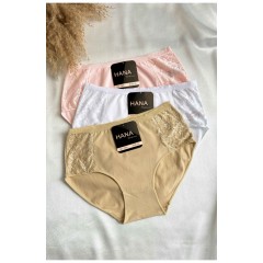 Набор женских трусов полубатальных 3 штуки 188560L