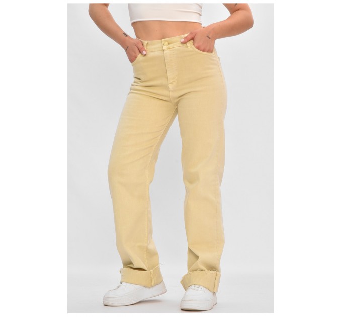 Джинси жіночі бежевого кольору 188696L