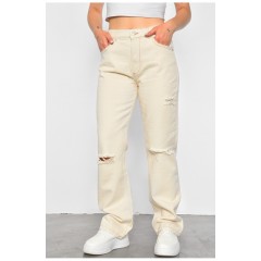 Джинси жіночі бежевого кольору 188697L