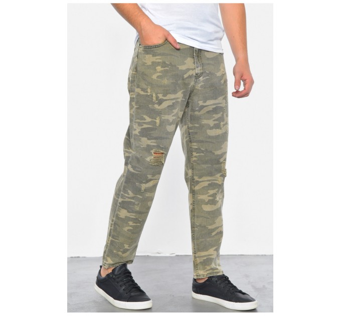 Джинси чоловічі камуфляжні кольору хакі 188759L
