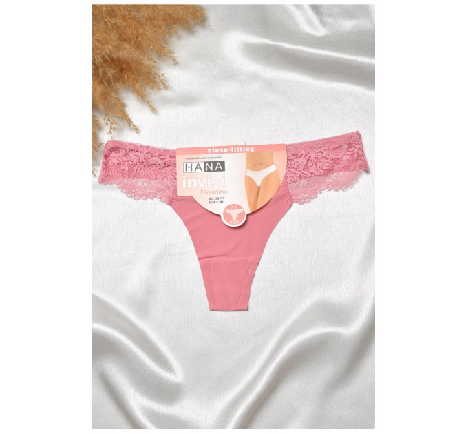Стринги женские с кружевом розового цвета 188801L