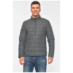 Куртка чоловіча демісезонна темно-сірого кольору 188992L