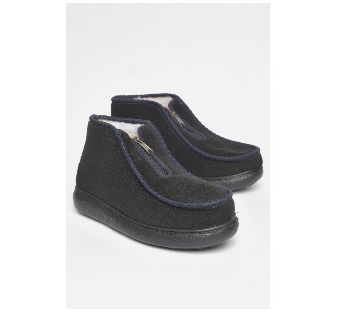 Мужские бурки на меху черного цвета 189024L