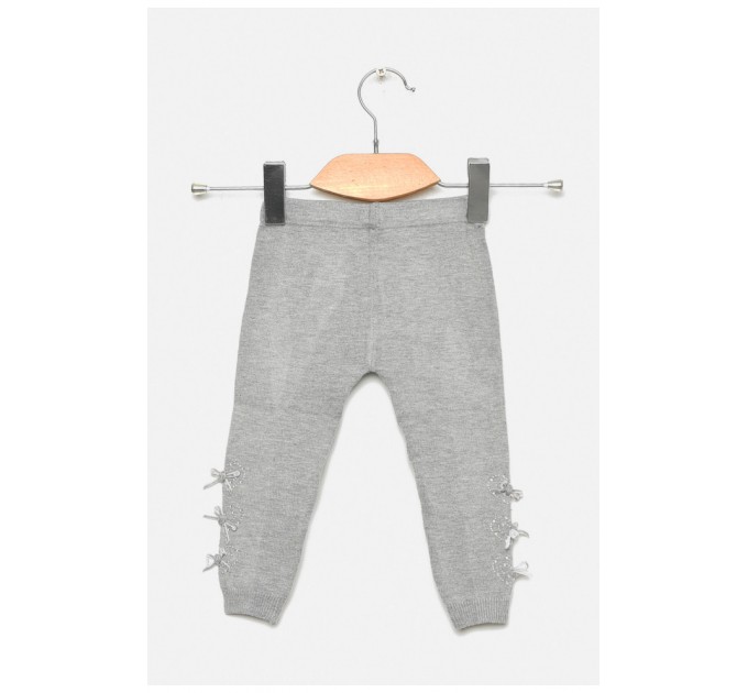 Лосіни дитячі демісезонні для дівчинки світло-сірого кольору 189109L