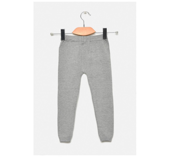 Лосины детские демисезонные для девочки светло-серого цвета 189117L