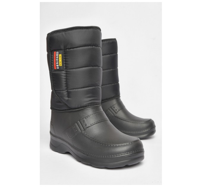 Дутики мужские пена на меху черного цвета 189148L