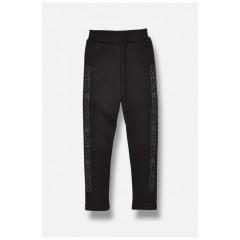 Лосины детские для девочки на флисе черного цвета 189223L