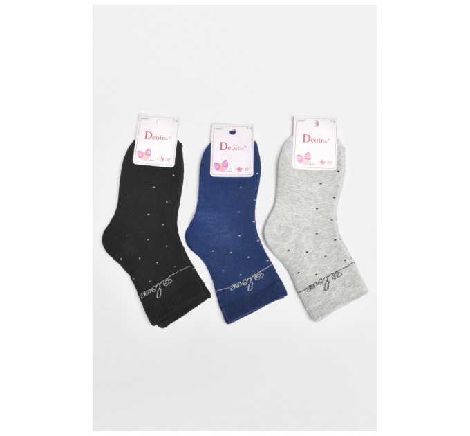 Набор детских махровых носков для девочки 3 штуки 189437L