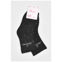 Носки детские махровые для девочки черного цвета 189442L