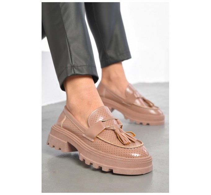 Лофери жіночі темно-рожевого кольору 189479L