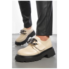 Лофери жіночі бежевого кольору 189510L