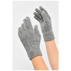 Рукавички жіночі сенсорні сірого кольору утеплені 189518L