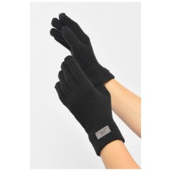 Рукавички жіночі сенсорні чорного кольору утеплені 189520L