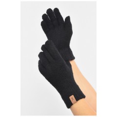 Перчатки женские утепленные черного цвета 189536L