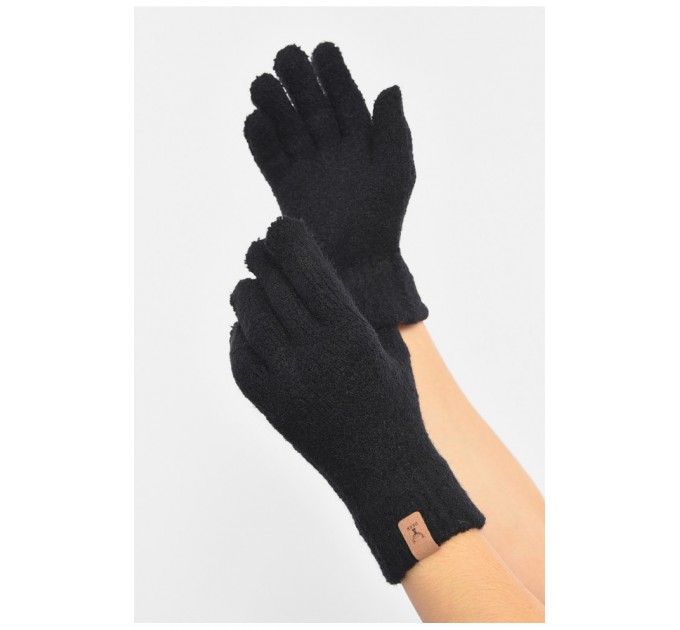 Перчатки женские утепленные черного цвета 189536L